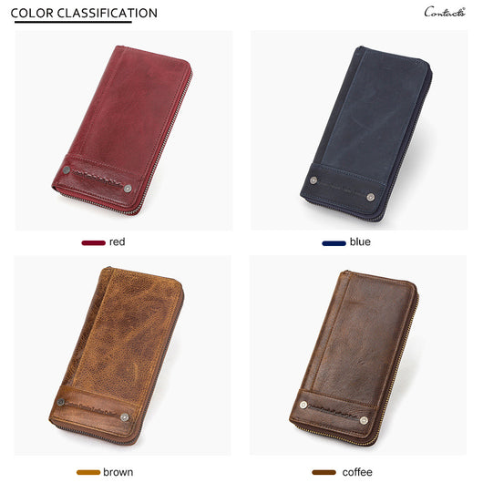 Cartera de Cuero Genuino con Protección Anti-fraude para Hombre - Image 28