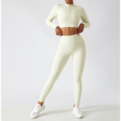 Conjunto Deportivo de Manga Larga con Soporte Torácico para Yoga y Running