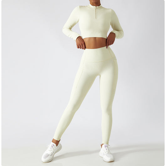 Conjunto Deportivo de Manga Larga con Soporte Torácico para Yoga y Running