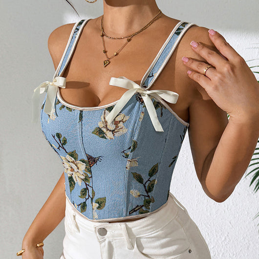 Chaleco Vintage Floral Estilo Europeo y Francés - Image 4