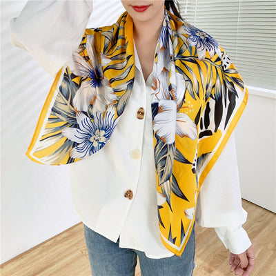 Pañuelos de Seda Estampados para Mujer - Hijab Versátil - Image 47