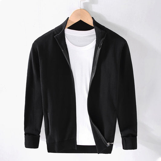 Chamarra Casual para Hombre con Cuello Alto y Cierre