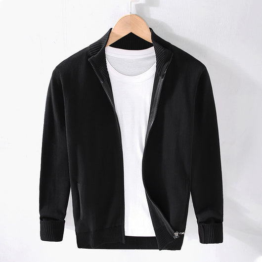 Chamarra Casual para Hombre con Cuello Alto y Cierre