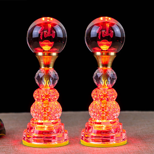 Lámpara LED Buda Loto Cristal Multicolor con Luz Ambiente - Image 4