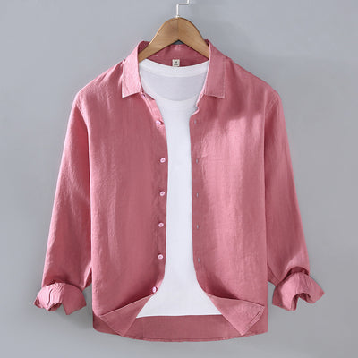 Camisa de Lino Puro para Hombre - Estilo Versátil Moderno - Image 10
