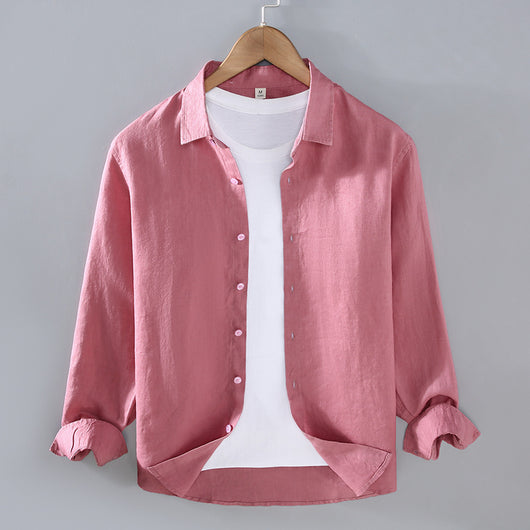 Camisa de Lino Puro para Hombre - Estilo Versátil Moderno - Image 10