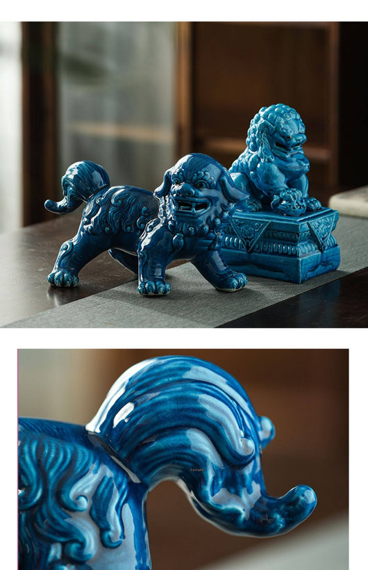 Ornamentos de León en Cerámica Refractaria para Feng Shui - Image 12