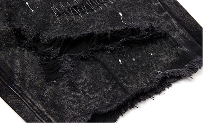 Shorts de Mezclilla Rotos con Parches - Estilo Urbano Desgastado para Hombre - Image 15