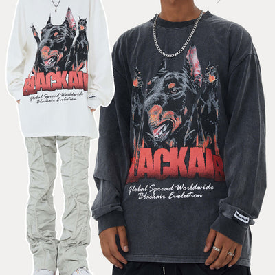 Playera de Manga Larga para Parejas con Efecto Desgastado - Image 9