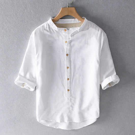 Camisa Suelta de Solapa Ancha para Hombre - Comodidad Estival - Image 6