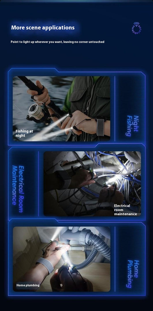 Linterna LED para Pesca Nocturna con Luz en los Dedos - Image 15