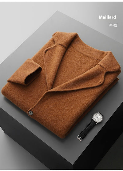 Suéter Saco de Cachemira para Hombre con Cuello Solapa - Tejido Grueso y Cómodo - Image 29