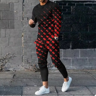 Traje Étnico Estampado de Manga Larga para Hombre - Image 11