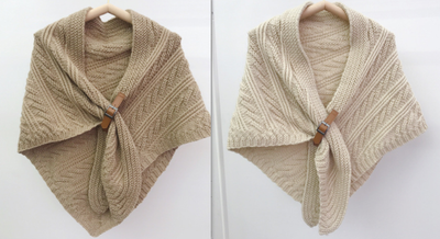 Poncho Triangular de Cuero Hueco Estilo Coreano - Abrigo Elegante de Color Liso - Image 8