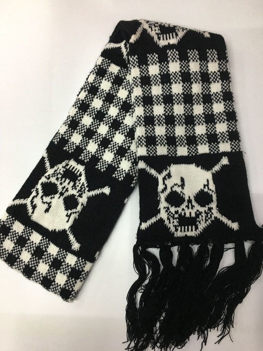 Bufanda Tejida Jacquard Gruesa Calavera - Abrigo Casual - Image 16