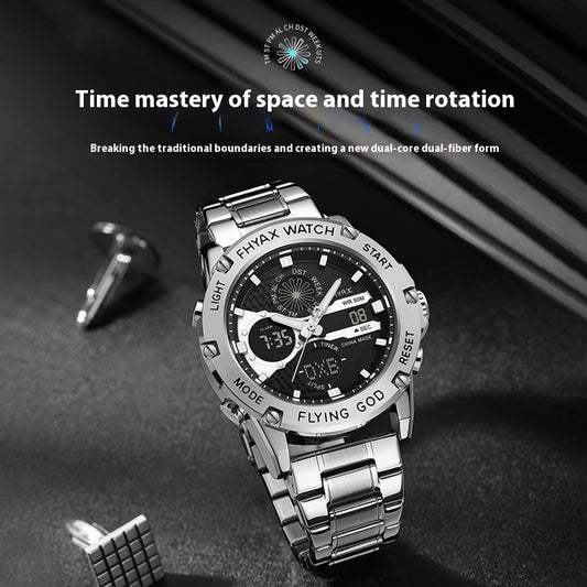 Reloj Empresarial Doble Pantalla Luminoso Resistente al Agua - Image 2