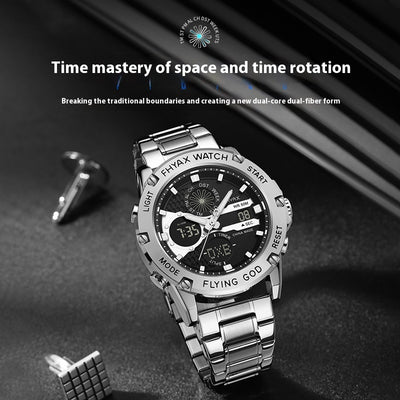 Reloj Empresarial Doble Pantalla Luminoso Resistente al Agua - Image 2