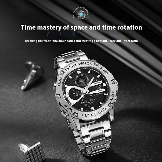 Reloj Empresarial Doble Pantalla Luminoso Resistente al Agua - Image 2
