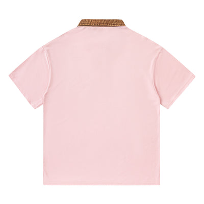 Polo Denim con Estampado Floral Retro - Diseño Unisex Oversize - Image 2