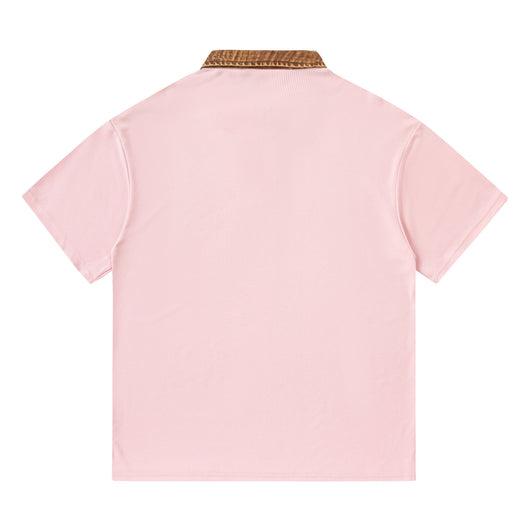 Polo Denim con Estampado Floral Retro - Diseño Unisex Oversize - Image 2