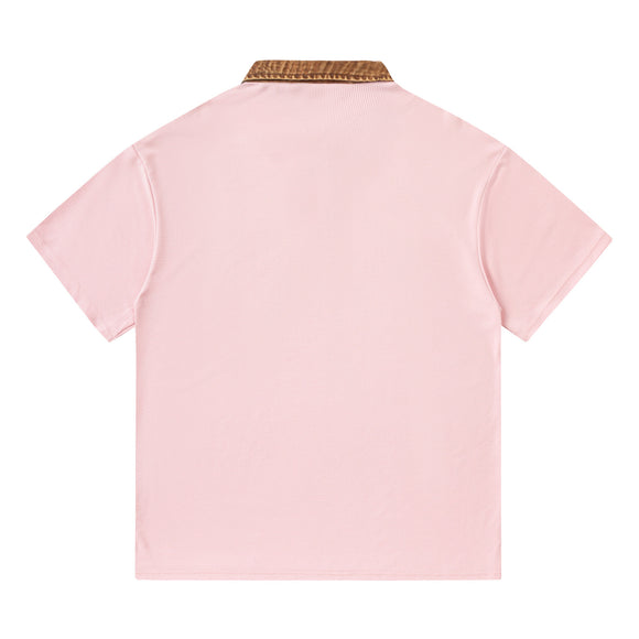 Polo Denim con Estampado Floral Retro - Diseño Unisex Oversize