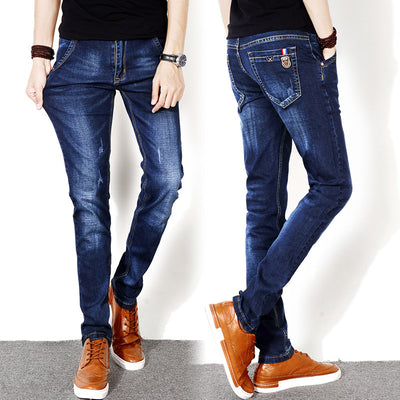 Pantalón Jeans Slim Fit Plus Terciopelo Grueso Stretch Ejecutivo