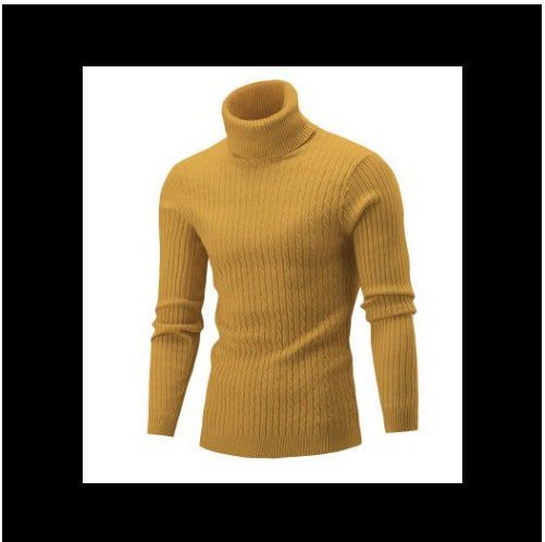 Suéter Cuello Alto Trenzado Hombre - Diseño Liso y Versátil - Image 7