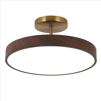 Lámpara de Techo Minimalista con Textura de Madera - Image 5
