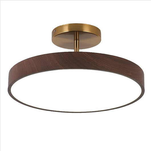 Lámpara de Techo Minimalista con Textura de Madera - Image 5