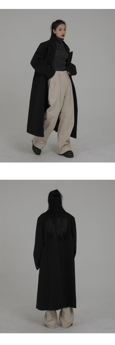 Abrigo Larga Oversized Estilo Coreano Inspirado en Hepburn - Image 13
