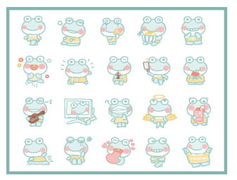 Sheet of cute squirrel stickers in various poses and expressions for handbook, diary, or photo album decoration. - Image 10