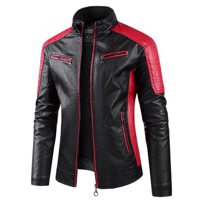 Abrigo de Cuero para Hombre con Forro Polar - Estilo Europeo Otoño Invierno