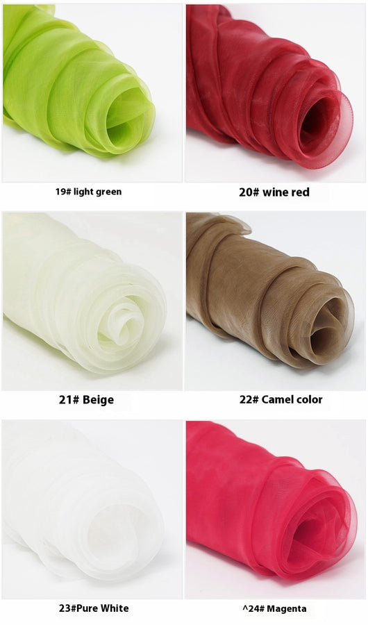 Tela de Organza de Malla Fina para Vestidos de Novia - Image 50