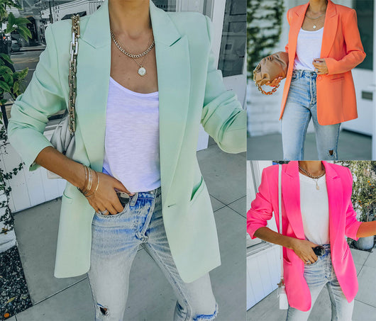 Blazer Slim Fit de Manga Larga con Presencia Ejecutiva - Image 5