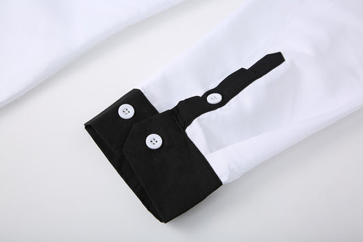 Camisa Manga Larga Bicolor Elegante para Adolescentes - Image 6