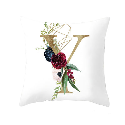 Funda de Almohada Nórdica con Letras Doradas y Diseño Geométrico - Image 21