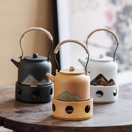 Juego de Té Japonés con Calentador de Cerámica - Image 13