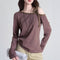 Blusa Slim Rayas Moradas con Hombros Descubiertos Manga Larga