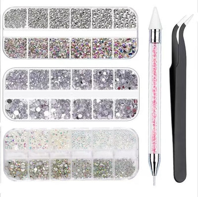 Set de Stickers Diamante AB Iridiscente Transparente - Image 20