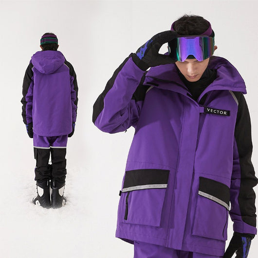 Traje de Esquí Impermeable Térmico Holgado para Hombre y Mujer