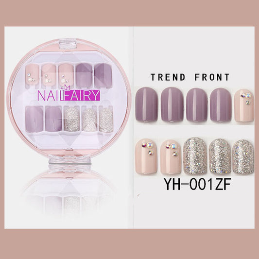 Uñas Postizas Coreanas Removibles Waterproof - Set 30 Piezas Manicura Instantánea