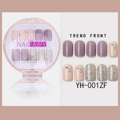 Uñas Postizas Coreanas Removibles Waterproof - Set 30 Piezas Manicura Instantánea