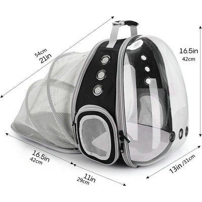 Mochila Transportadora Transparente Expandible para Mascotas - Image 6