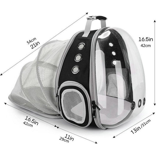 Mochila Transportadora Transparente Expandible para Mascotas - Image 6