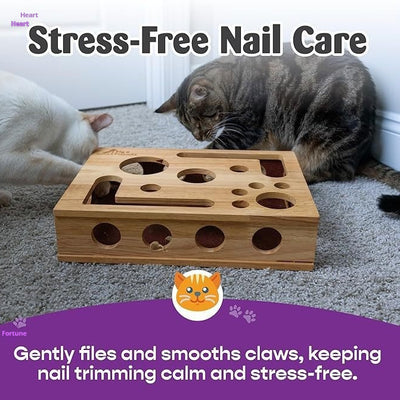 Juguete Laberinto de Madera Maciza para Gatos - Entretenimiento Interactivo