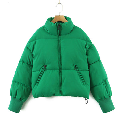 Chaqueta Acolchada Urban Leisure con Cuello Parado para Mujer - Image 22