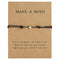 Adjustable Bracelet Paper Card Five Pointed Star Braid Negro Five pointed star