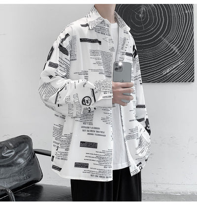 Camisa Larga de Seda Helada con Estampado para Hombre - Image 11