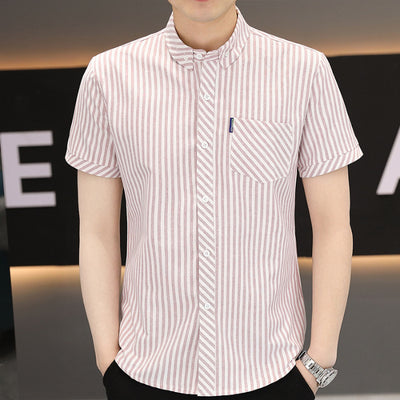 Camisa de Verano para Hombre a Rayas Resistente a Arrugas - Image 14