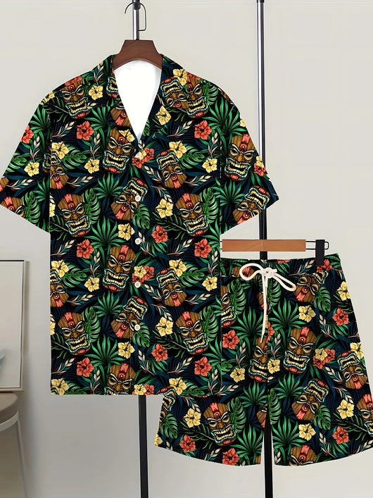 Conjunto Hombre Playera y Shorts Estampados Modernos y Cómodos - Image 16